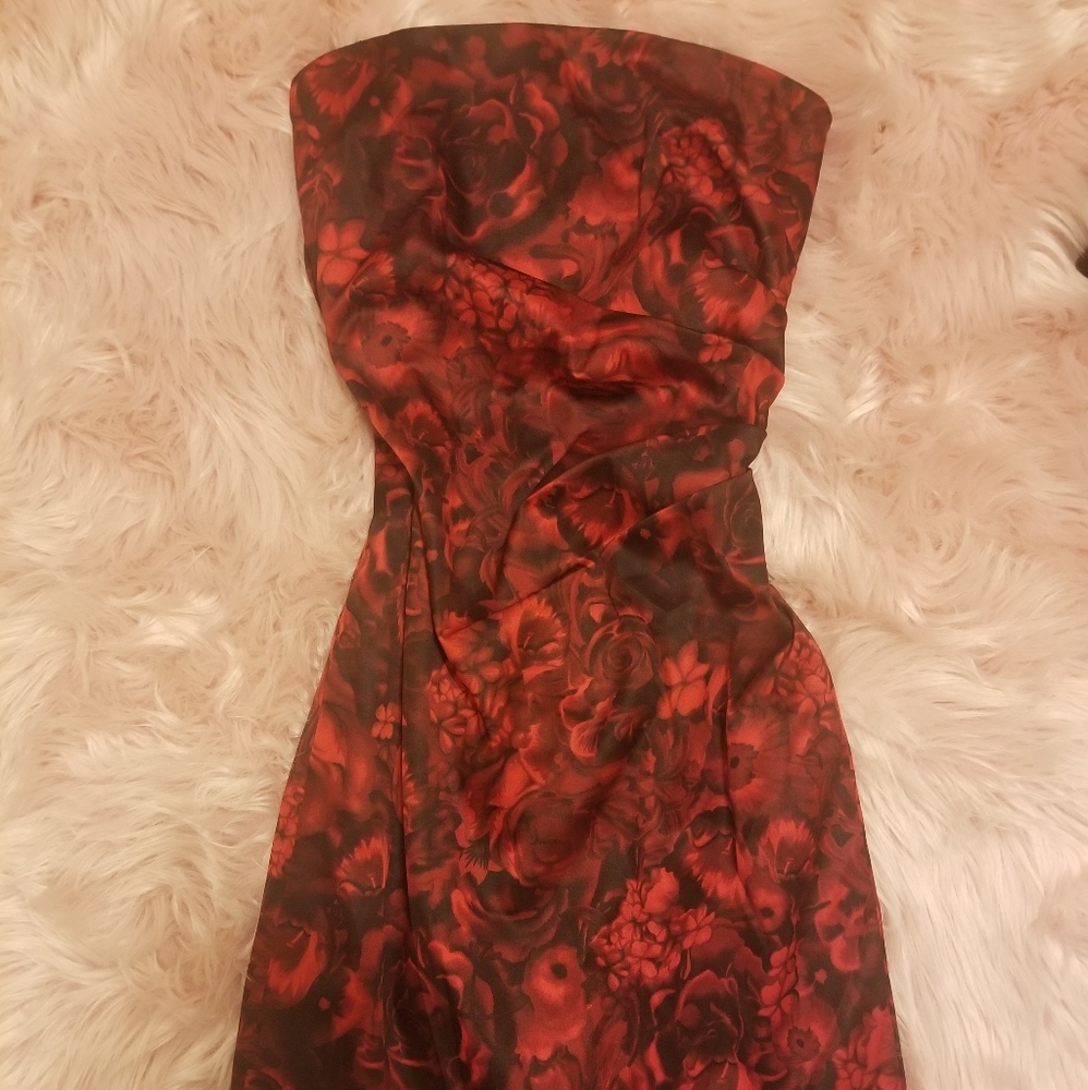 New w/ Tag: Ann Taylor Red and Black Floral Dress
